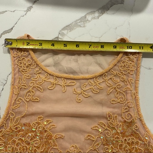 Beaded Mesh peach color top🌷 - Picture 12 of 16